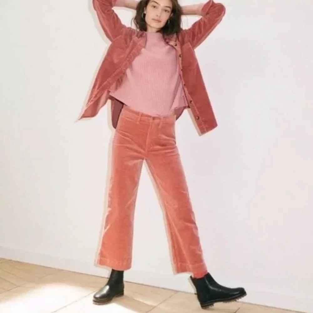 Madewell Slim Emmett Wide Leg Crop Corduroy Pants size 28